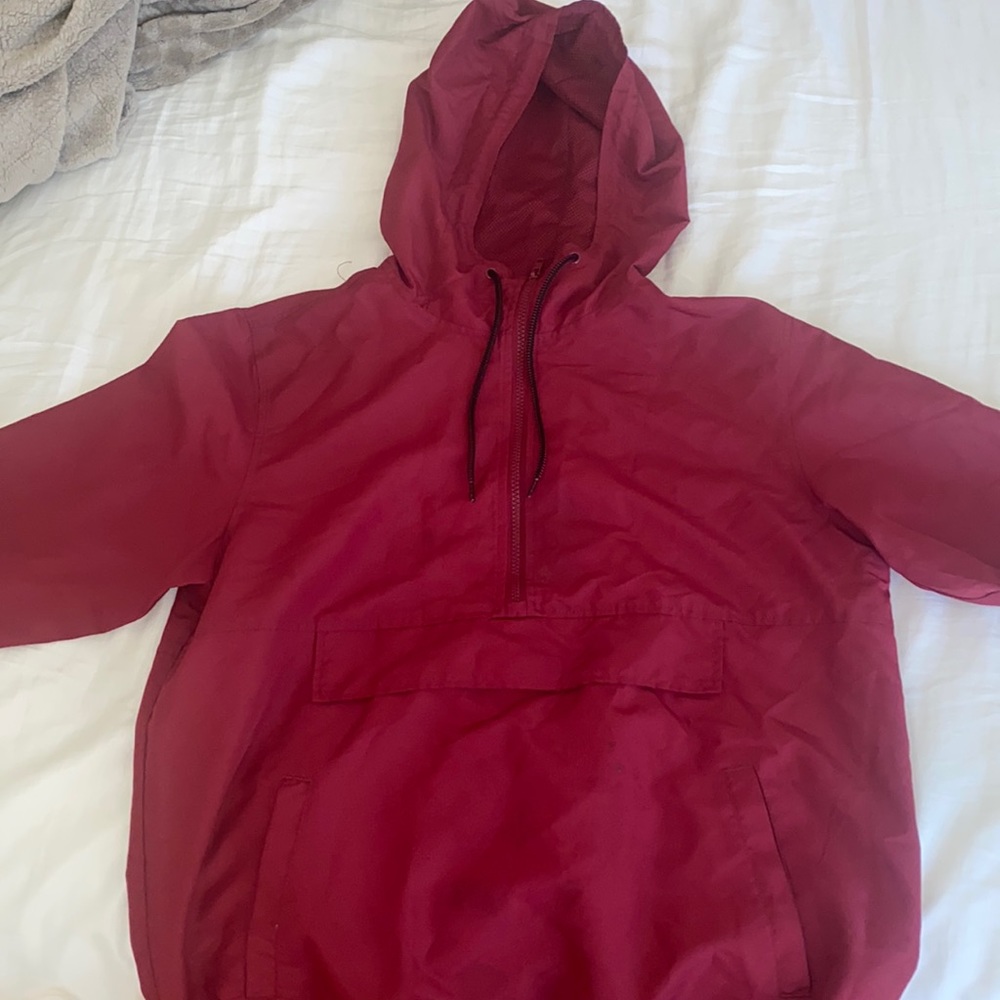Men’s Burgundy Windbreaker